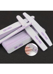 Professional Nail File 100/180 Double-sided Nail File Strips Nail Art Sanding Files Manicure Polishing Nail Care Tool