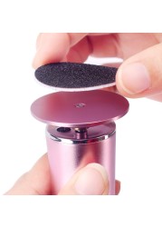 USB Rechargeable Wireless Electric Foot Cuticle File Callus Removal Machine Tools Pedicure Foot Heel Care Tool With Emery