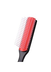 9-Rows Detangling Hair Brush Denman Detangler Brush Scalp Massager Straight Curly Wet Hair Comb for Women Men Home Salon