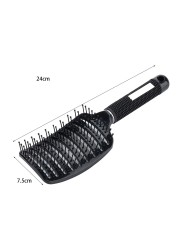 Scalp Massage Comb Women Salon Nylon Bristles Curved Ventilation Curved Hair Brush Scalp Massage Comb Hair Styling Tools