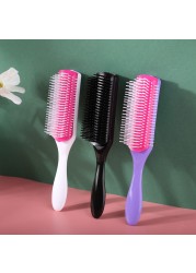 1PC 9 Rows Hairdressing Brush Wheat Straw Detangling Salon Hairdressing Straight Curly Hair Comb Women Soft Hair Brush