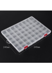 Rectangle Plastic Organizer 48 Compartment Storage Box Adjustable Pill Container Rings Jewelry Box Home Organizer