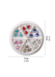 Planet Rhinestone Charms Saturn Nail Ornament Planet Design Nail Art Metal Alloy Manicure Nail DIY Accessories Nail Decor