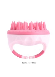 1pc Silicone Hair Brush Shampoo Scalp Brush Comb Head Spa Slimming Massage Brush Body Hair Washing Comb Shower Bath Brush