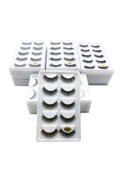 Wholesale Eyelashes 2/5/50 Boxes Faux 3D Mink Lashes Natural Thick False Eyelashes Mink Lashes Soft Lashes Wispy Makeup Cilios New