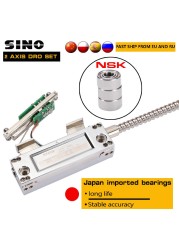 SINO sds2 ms 2 Axis DRO YHSINO Digital Reading Kit Set with 2pcs 5U Linear Scale Length 120mm to 1020mm for CNC Machine Lathe Mill