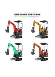 CE EPA Euro 5 China mini excavator hydraulic pilot excavator 1 ton 2 ton 3 ton crawler micro home personal orchard mini excavator P