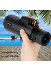 2021 Borwolf 12-36X50 Binoculars BAK4 Prism High Power Optical Lens Hunting Bird Monocular Light Night Vision Telescope