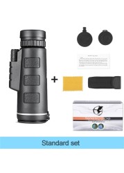 High Resolution Portable Military 40X Zoom Binoculars Professional Long Range Monocular Industrial Glass Low Night Vision Hunting Telescope