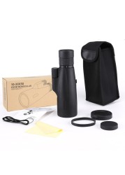 10-30 x 50 Powerful Monocular BKA4/FCM Long Range Pocket Spotting Zoom Telescope Glasses for Hunting Camping Tourism