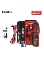 KAIWEETS HT208D AC Digital Clamp Meter Multimeter Pinza Amperimeter Correct RMS High Accuracy Capacitance Tester NCV Ohm