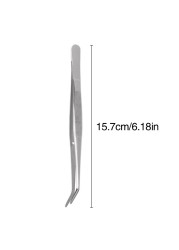 Stainless steel serrated tweezers curved dental instruments dental instrument