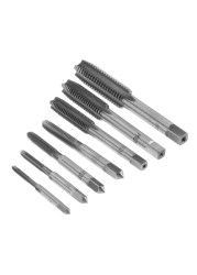 7pcs M3 M4 M5 M6 M8 M10 M12 HSS Machine Thread Metric Plug Tap Drill Bits Tapping Tools Hand Screw Thread Plug Tap Drill