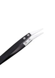 Ceramic tweezers head stainless steel handle anti-static high-temperature anti-corrosion repair tools