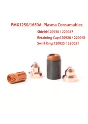 PMX1250 1650A البلازما قطع المواد الاستهلاكية درع 120930 220047 الاحتفاظ كاب 120928 220048 220206 دوامة حلقة 120925 220051