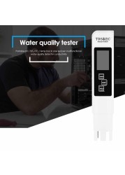 TDS/EC Tester 0-9990ppm Conductivity Detector Water Purity Thermometer 3 in1 TDS/Temperature/EC Meter Water Water Quality Tester Pen