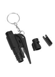 Portable Car Safety Hammer Spring Type Escape Hammer Window Breaker Punch Seat Belt Cutter Hammer Key Chain EDC Tool