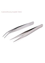 Great 1pc high quality ceramic tipped stainless steel tweezers fine pointed tip heat resistant