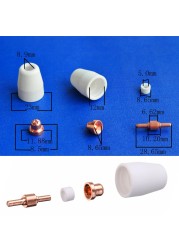 مجموعة قطب كهربائي وفوهات قاطع بلازما ، 100 قطعة ، ملحقات استهلاكية لـ PT31 CUT 40 50 أدوات لحام قاطع البلازما