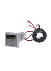 Square LED Digital Dual Display Voltmeter & Ammeter Voltage Gauge Current Meter AC 60-500V 0-100A D18