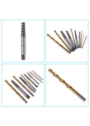 10pcs Cobalt Screw Extractor Left Hand Drill Bit Set Broken Bolt Damaged