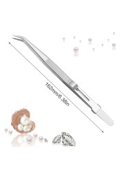 163mm anti-static for jewelry electronic components hold tightly adjustable slide lock tweezers precision industrial tweezers