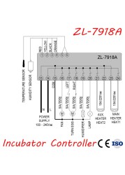 ZL-7918A متعددة الوظائف التلقائي درجة الحرارة تحكم التلقائي حاضنة درجة الحرارة الرطوبة تحكم XM-18 ترموستات