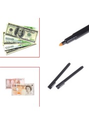 2pcs Money Checker Tester Pen Unique Ink Counterfeit Currency Detector Marker Fake Banknote Inspection Tools Money Detector