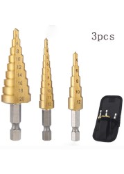 4-20 4-32 HSS High Speed ​​Step Drill Bit Metal Electric Drill Bits Iron Plate Hole Drill Opener Multifunction Cordless