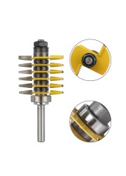 XCAN-Adjustable Finger Joint Bits 8mm, 1/2, Reversible Rod, Finger Joint, Glue Router, Cone Bits Tongue Wood Router Bit