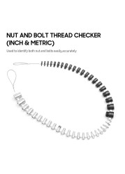 Thread Checker Nut and Bolt (inch and metric) 44 gauge male/female-23 inch and 21 metric size