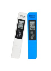LCD digital display 3 in 1 pen type water quality tester TDS/EC/thermometer filter 0-9990 water purity purity monitor