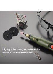 CMCP 100pcs Rotary Abrasive Tool Accessories Set Electric Mini Drill Bit Kit For Dremel Sanding Polishing Cutting Engraving Tool