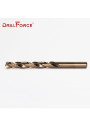 Drillforce Tools M42 Cobalt Drill Bit Set, HSS-CO Drill Set 0.5-10mm, Drilling on Hardened Steel, Cast Iron and Stainless Steel