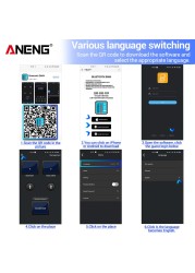 ANENG AN9002 بلوتوث الرقمية المتعدد 6000 التهم المهنية متعددة المقاييس RMS التيار المتناوب/تيار مستمر جهاز قياس الجهد الكهربائي الحالي السيارات المدى