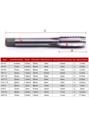 HSS6542 Left Hand Screw Tap M3 M4 M5 M6 M8 M10 M12 M14 M16 M18 M20 Metric Tap Hand Straight Flute Screw Thread Tap Drill Bit