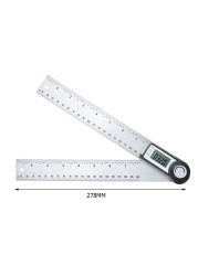 Digital Protractor 200mm 8 inch Angle Gauge Plastic/Stainless Steel Goniometer 360 Inclinometer Inclinometer