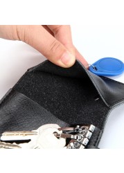 New Key Card Holder Wallet Genuine Leather Unisex Solid Key Wallet Organizer Bag Car Housekeeper Purse Card Holder