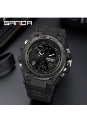 SANDA Relogio Masculino Sports Watches Men Luxury Brand Military Quartz Watch Men Waterproof S Shock Male Clock