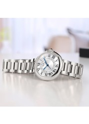 Fashion Quartz Watches Women Luxury Brand I&W New Ladies Watch Sapphire Glass Full Steel Strap Waterproof Relogio Feminino