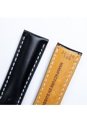 22mm 24mm for Breitling Strap Italy Genuine Cow Leather Watch Band Premier B01 Bentley Avenger Navitime 316L Pin Buckle Logo