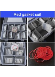 Red watch gasket 0.85mm thick, total 49pcs, diameter 16-40mm, 0.5mm, free shipping