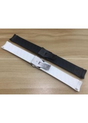 22mm T024417A watchband black silicone rubber strap for T024 T024427