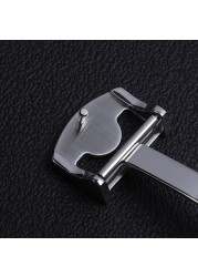 316L Stainless Steel 18mm Deploying Watch Buckle For IWC Large Pilot Spitfire Leather Watchband Folding Pin Clasp Tools