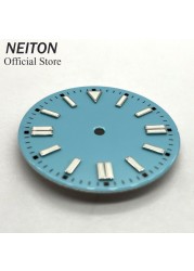 Niton 28.5mm/31mm Black Blue Green Red Yellow Luminous Dial Watch Fit NH35 NH36 ETA2824 2836 Miyota 8215 DG2813 3804 Movement