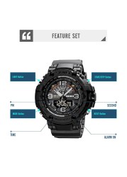 SKMEI 1617 Military Camouflage Sport Watches Stopwatch Alarm 3 Time 5Bar Waterproof Male Clock Men Watch relojes hombre 2020