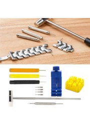 Watch Repair Tool Set Watch Strap Link Prong Strap Bracelet Chain Pin Remover Adjuster Tool Kit for Professional Watches