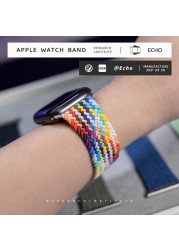 Strap for Apple Watch Band 45mm 41mm 44mm 40mm 42mm 38mm 1:1 Formal Nylon Braided Solo Loop Bracelet iWatch Series 3 4 5 SE 6 7