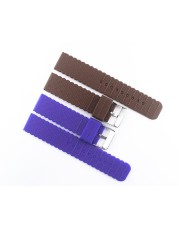 Silicone strap 20mm flat pin buckle watch accessories for kids ladies color strap