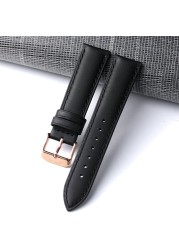 Fully handmade nylon fiber watchband 20 22mm black retro soft bracelet, men's leather strap